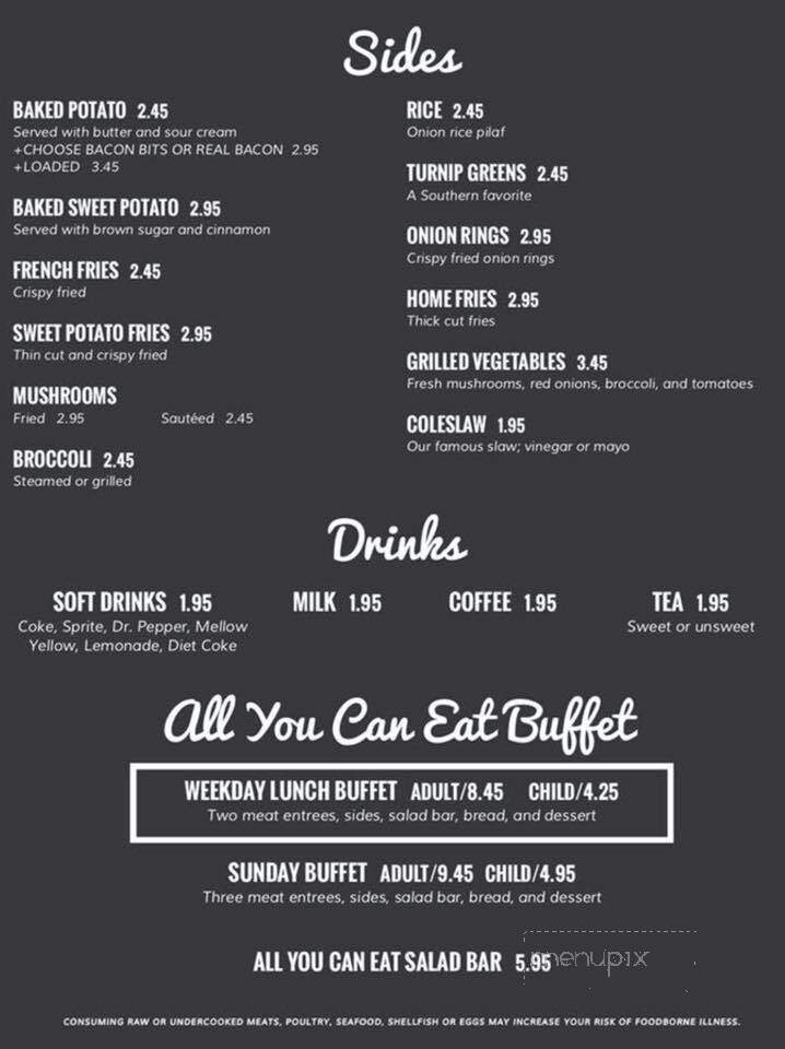 Country & Western Steakhouse - Camden, TN menu_pic
