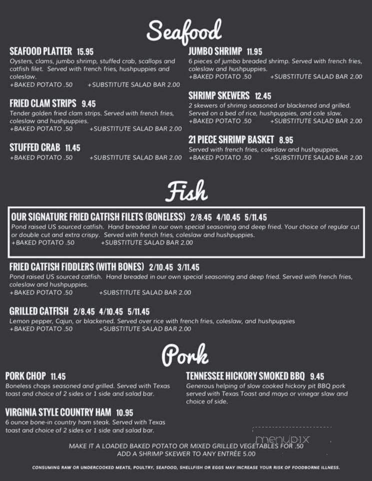 Country & Western Steakhouse - Camden, TN menu_pic