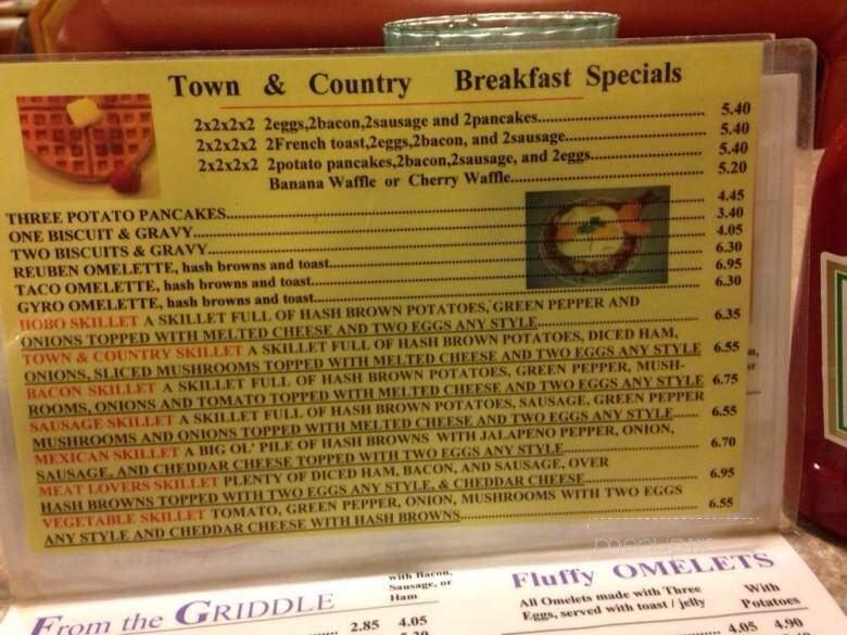 Town & Country Family Restaurant - Dixon, IL menu_pic
