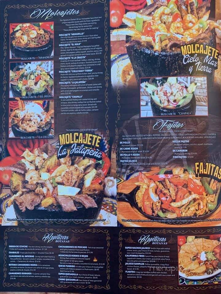 Menu of Taco's Jalisco in Reno, NV 89506