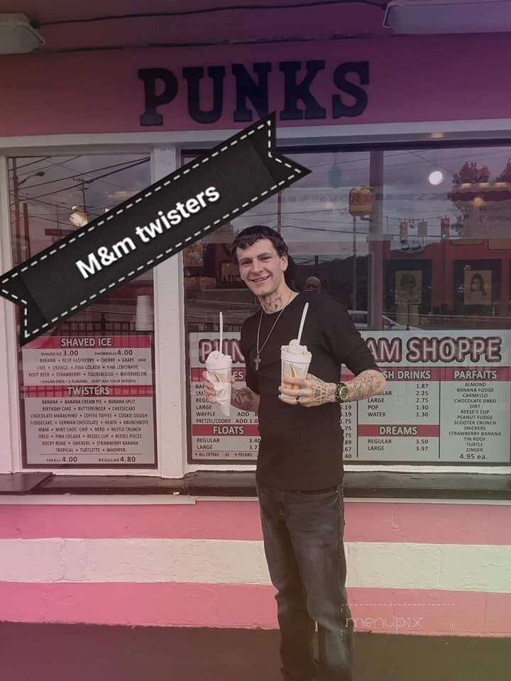Punk's Ice Cream Shop - Baden, PA menu_pic