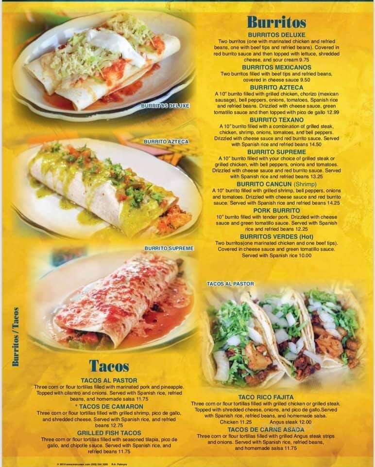 Rey Azteca - Palmyra, PA menu_pic