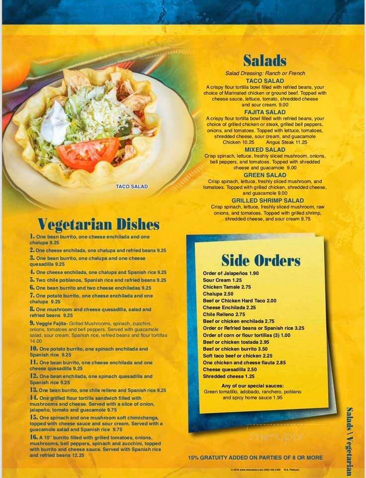 Rey Azteca - Palmyra, PA menu_pic