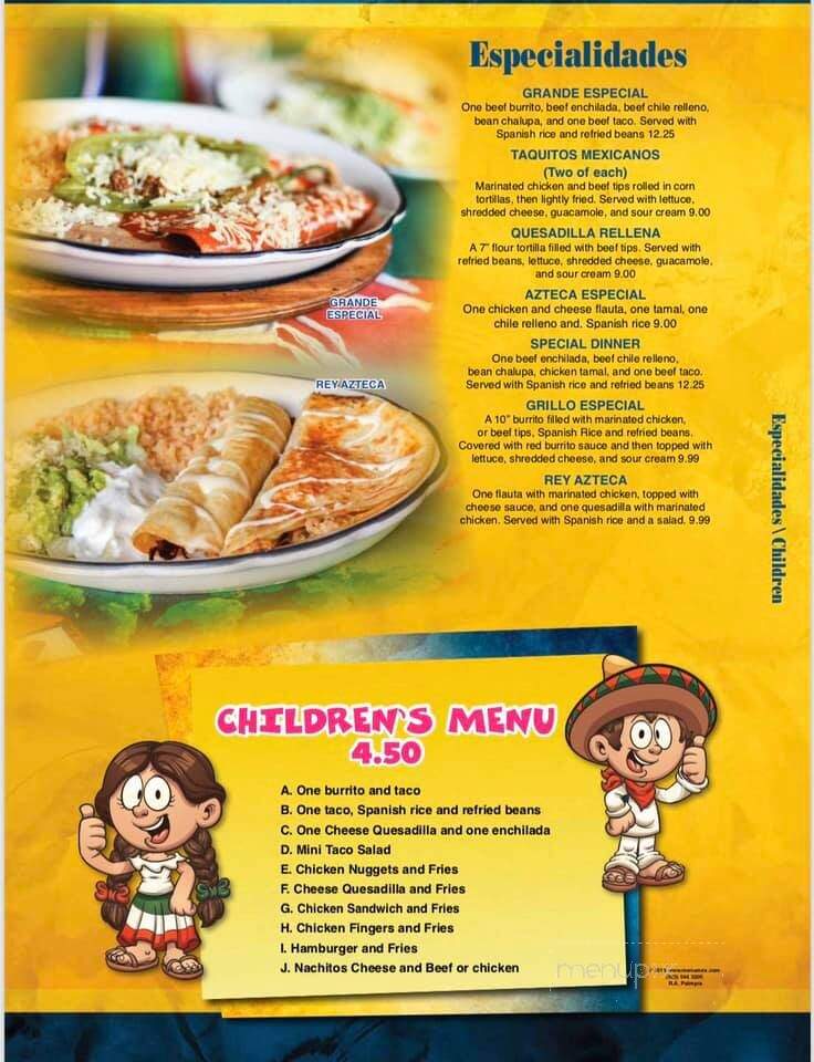 Rey Azteca - Palmyra, PA menu_pic