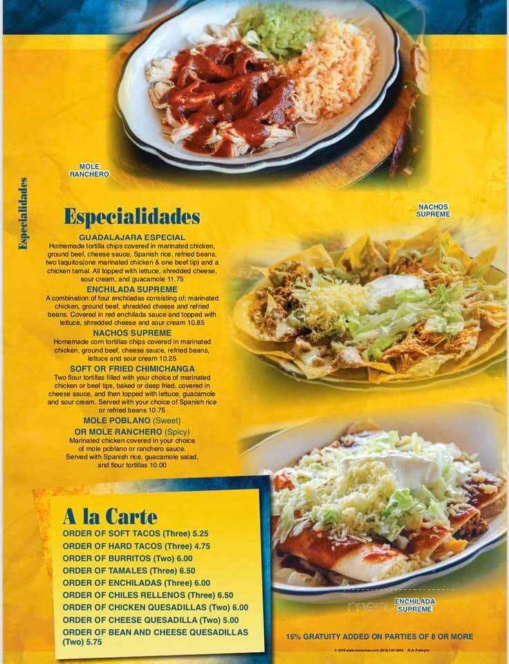 Rey Azteca - Palmyra, PA menu_pic
