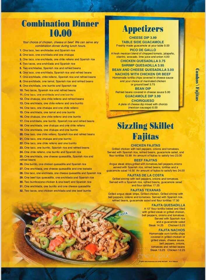 Rey Azteca - Palmyra, PA menu_pic