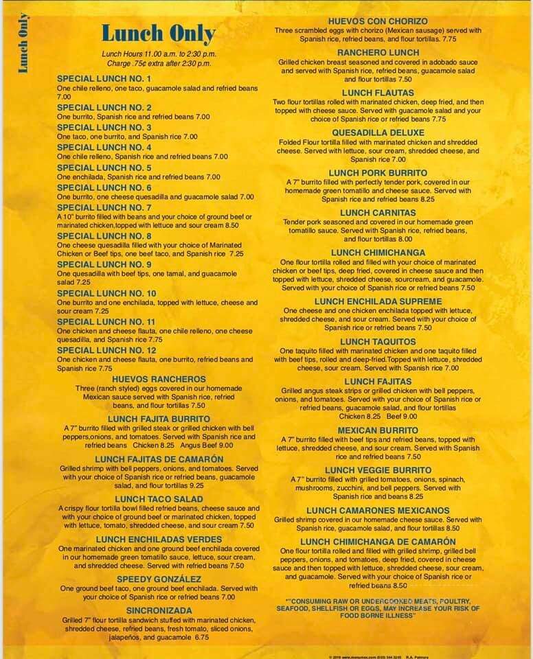 Rey Azteca - Palmyra, PA menu_pic