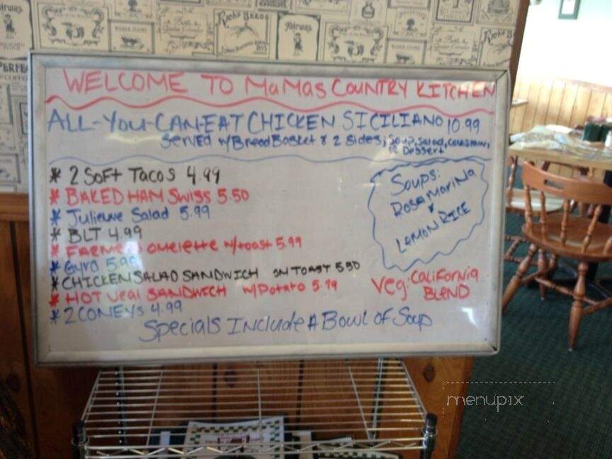 Mama's Country Kitchen - Oscoda, MI menu_pic
