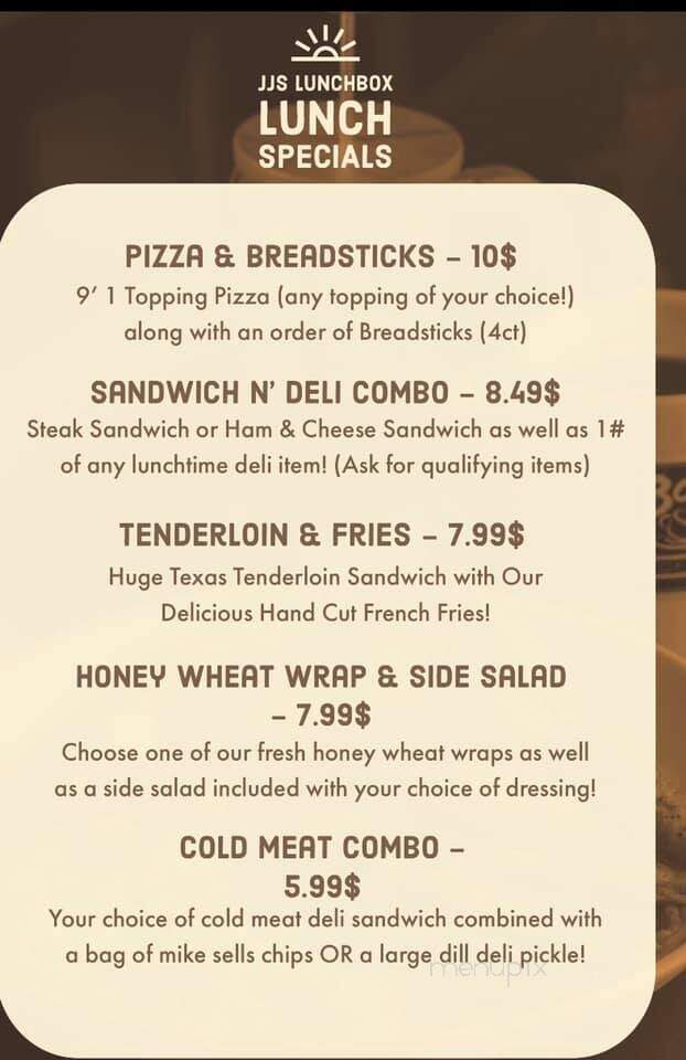 JJ's Lunchbox - Troy, OH menu_pic