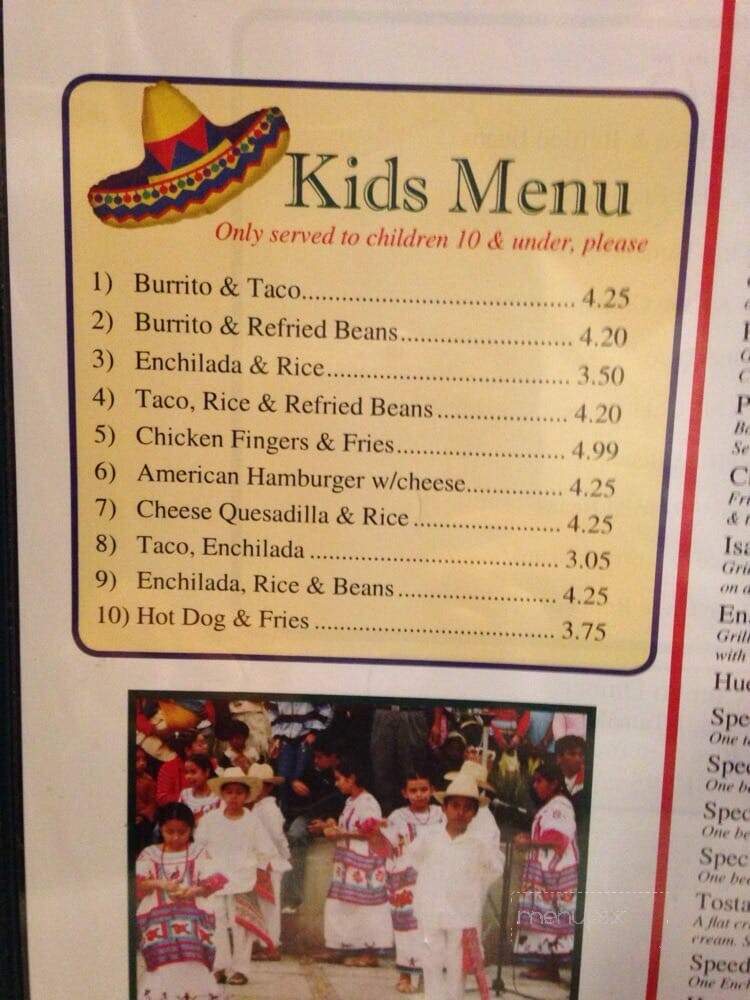 El Sitio Mexican Grill - Eatonton, GA menu_pic