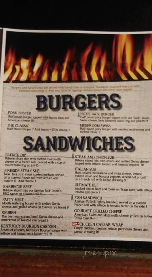 Fireside Inn - Port Austin, MI menu_pic