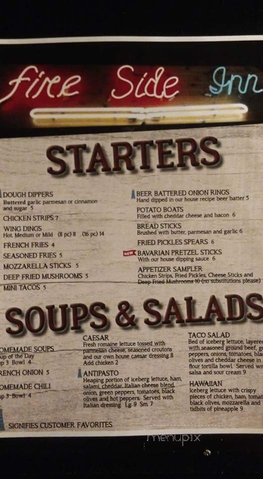 Fireside Inn - Port Austin, MI menu_pic
