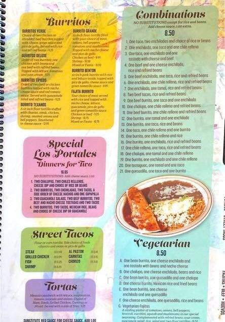 Los Portales Mexican Restaurant - Benton, KY menu_pic