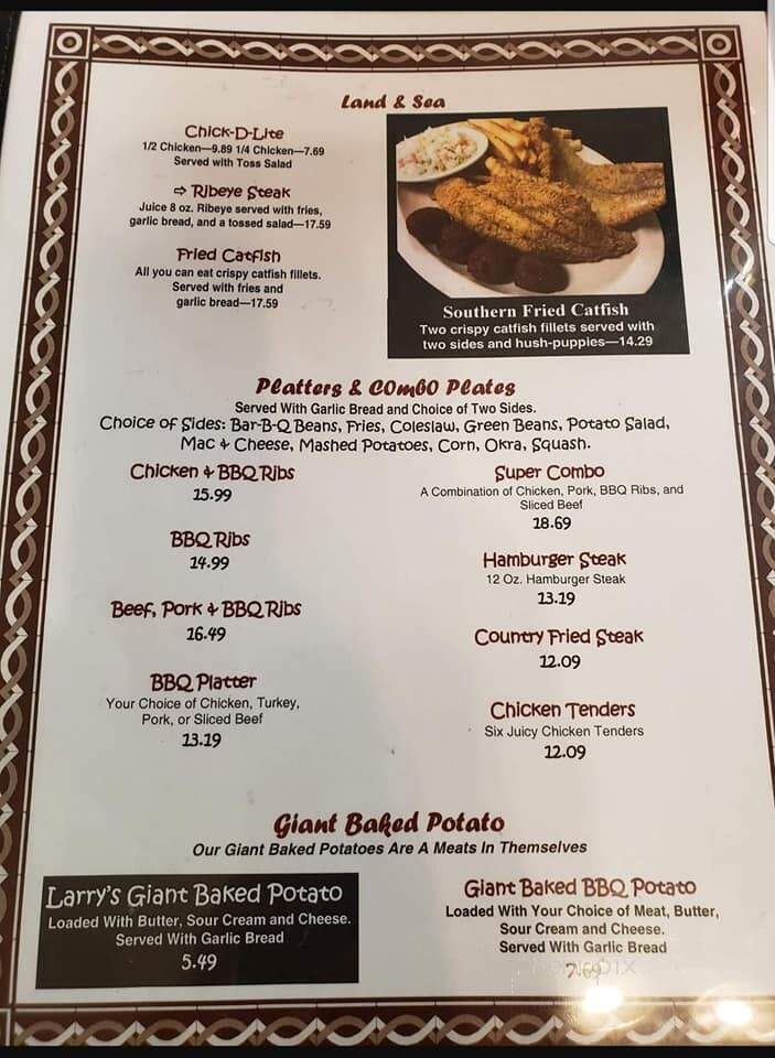 Larry's Bar B Que - Andalusia, AL menu_pic