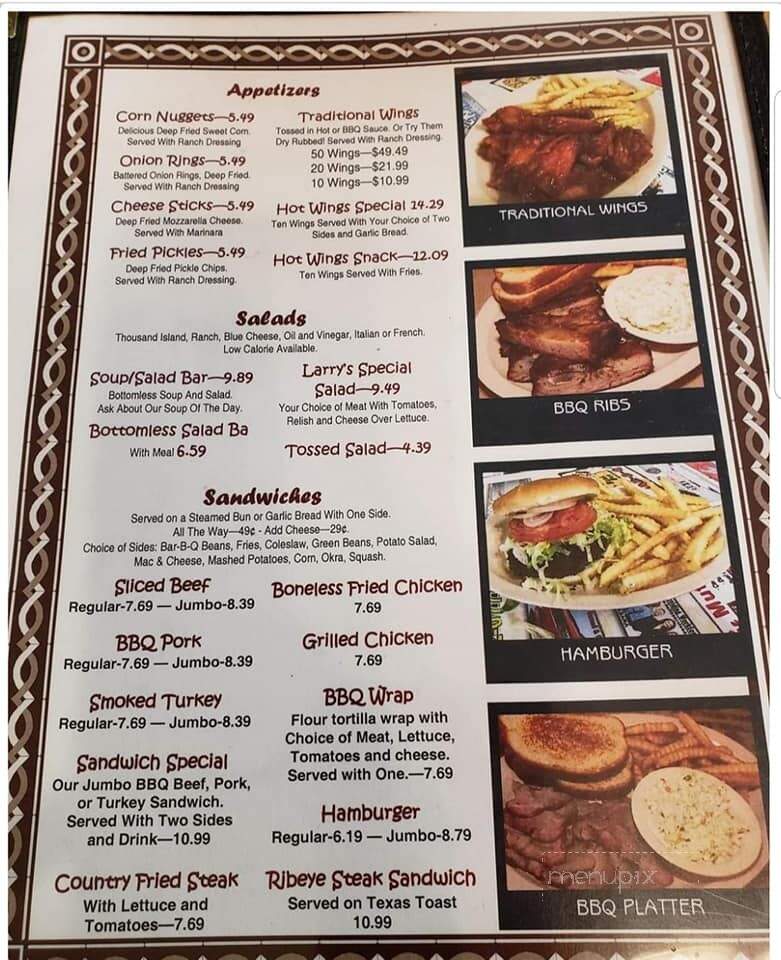 Larry's Bar B Que - Andalusia, AL menu_pic