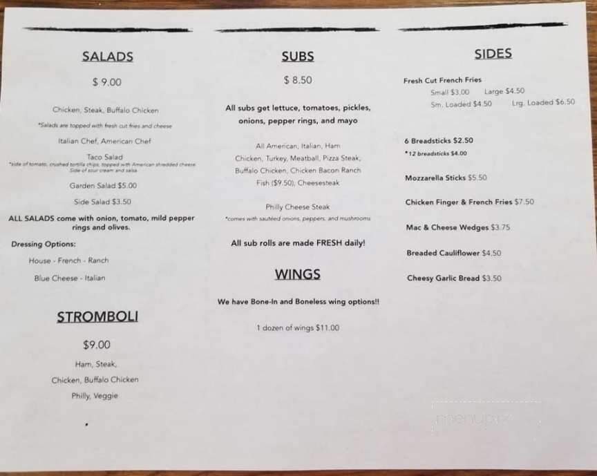 Those Guys Pizza - Martinsburg, PA menu_pic