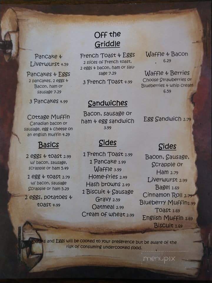 Cottage Restaurant - Mill Hall, PA menu_pic