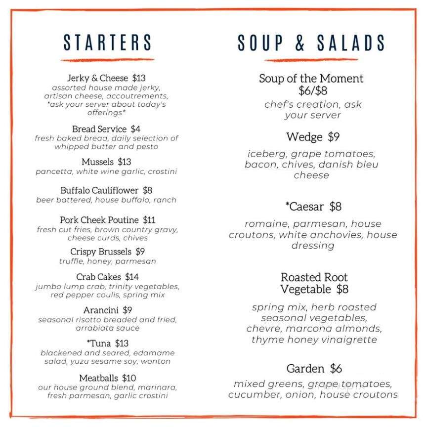 Bridge at Mill Creek - Highlands, NC menu_pic
