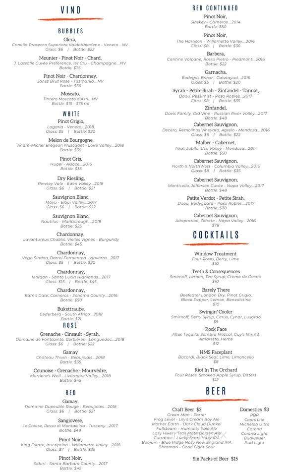 Bridge at Mill Creek - Highlands, NC menu_pic