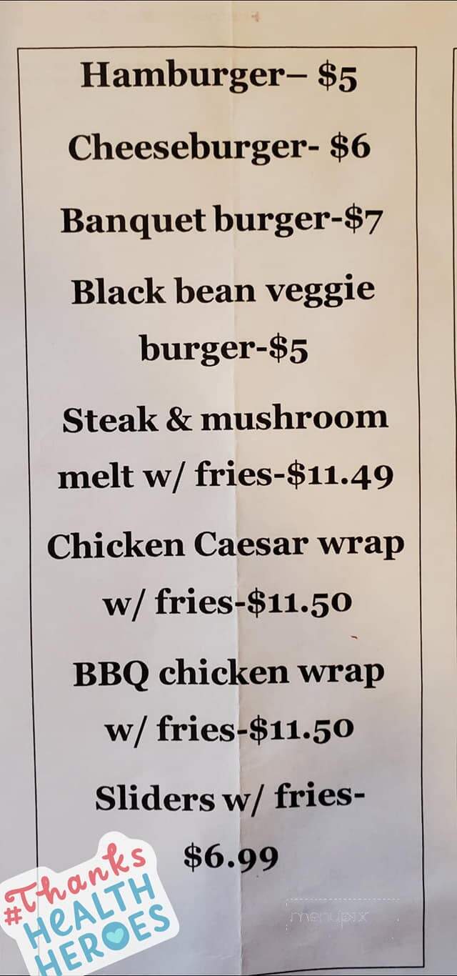 Shakers Family Restaurant - Plattsville, ON menu_pic