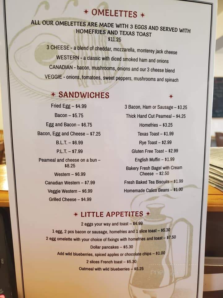 Shakers Family Restaurant - Plattsville, ON menu_pic