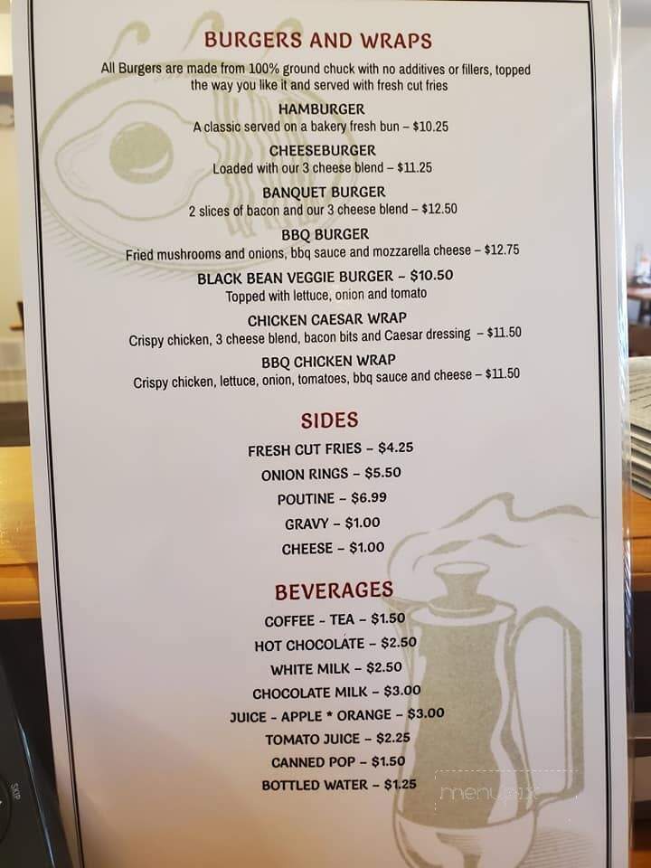 Shakers Family Restaurant - Plattsville, ON menu_pic