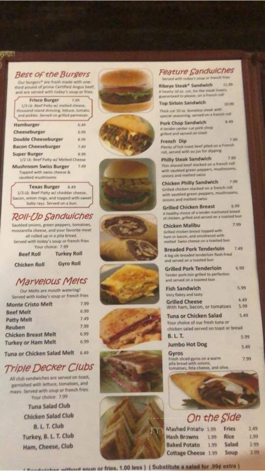 Dino's Diner & Family Rstrnt - Cameron, MO menu_pic