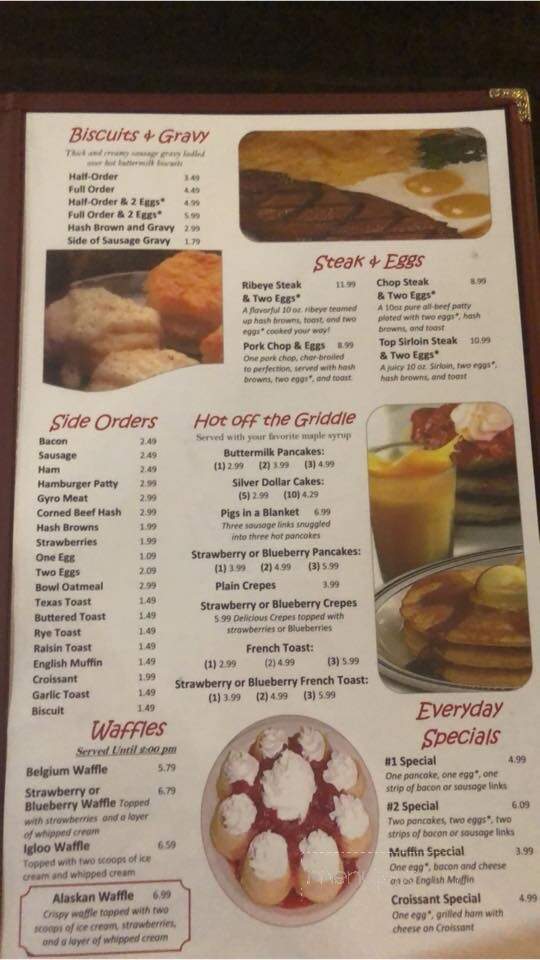 Dino's Diner & Family Rstrnt - Cameron, MO menu_pic