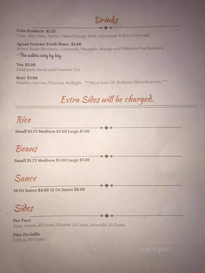 Taco Express - Wauchula, FL menu_pic