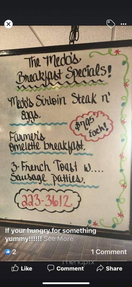 Medo's Family Style Restaurant - Abbotsford, WI menu_pic