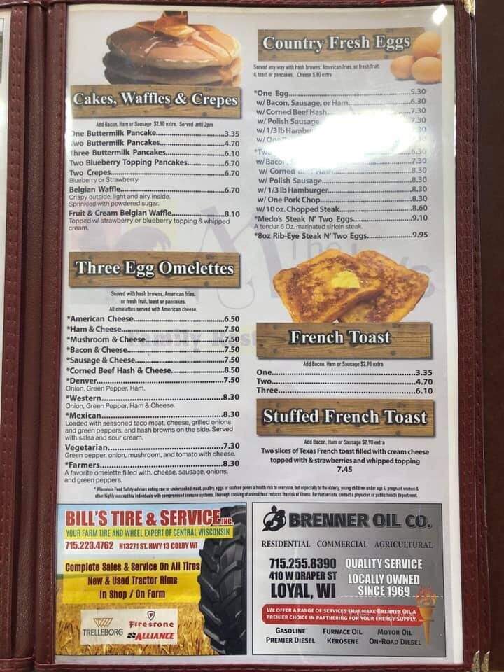 Medo's Family Style Restaurant - Abbotsford, WI menu_pic