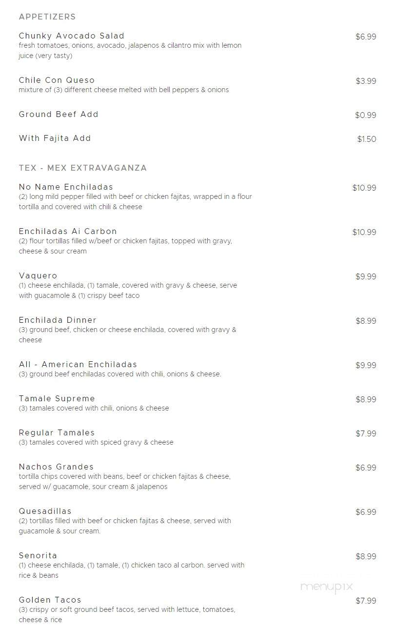 Rancho Grande Mexican - Center, TX menu_pic