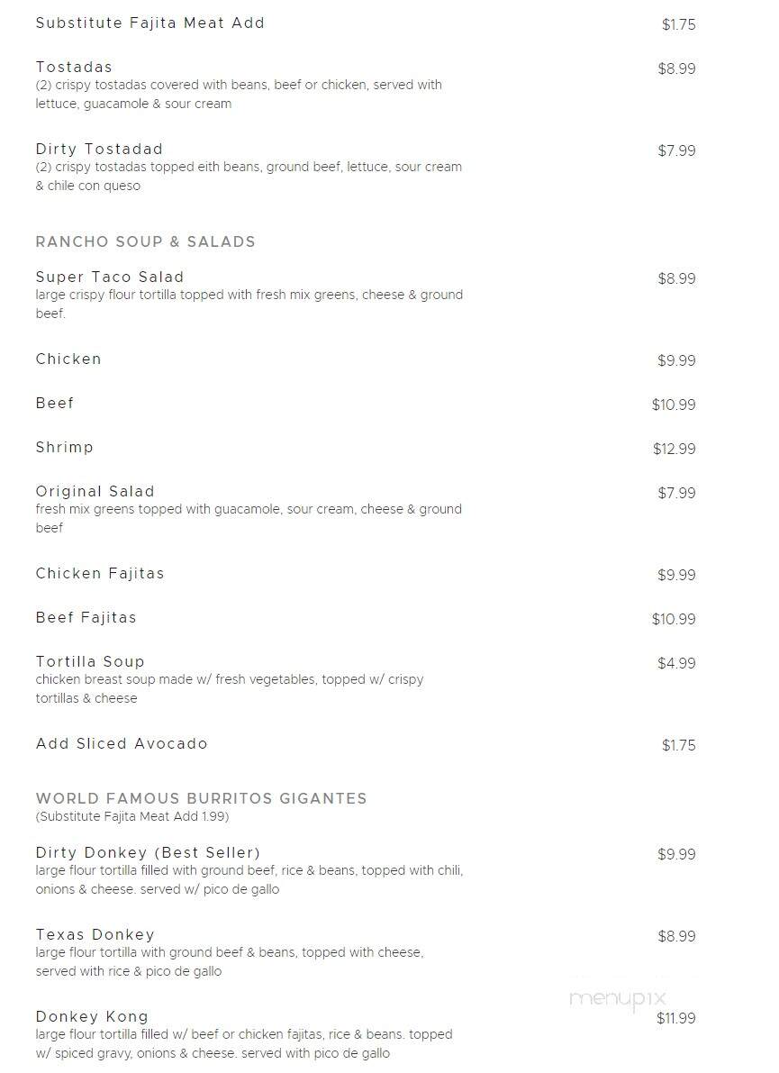 Rancho Grande Mexican - Center, TX menu_pic