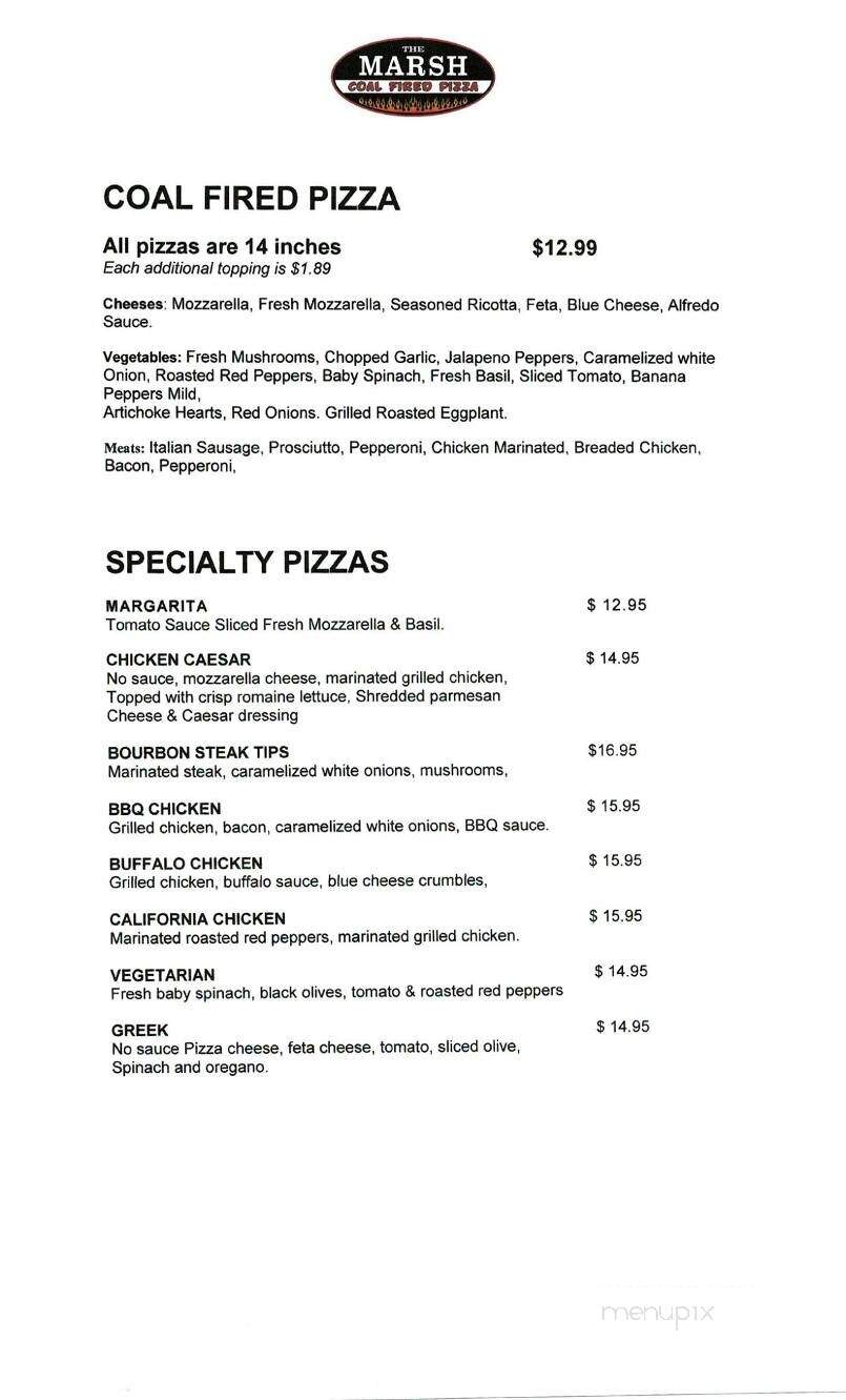 The Marsh Coal Fired Pizza - Marshfield, MA menu_pic