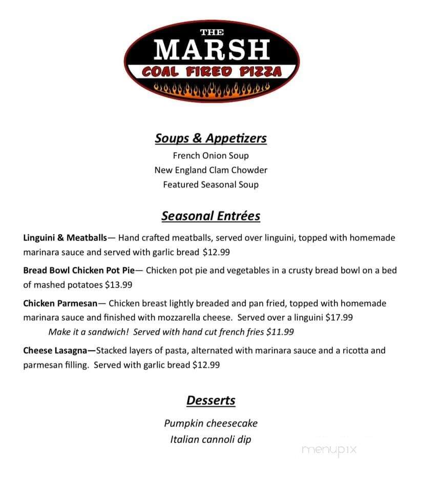 The Marsh Coal Fired Pizza - Marshfield, MA menu_pic