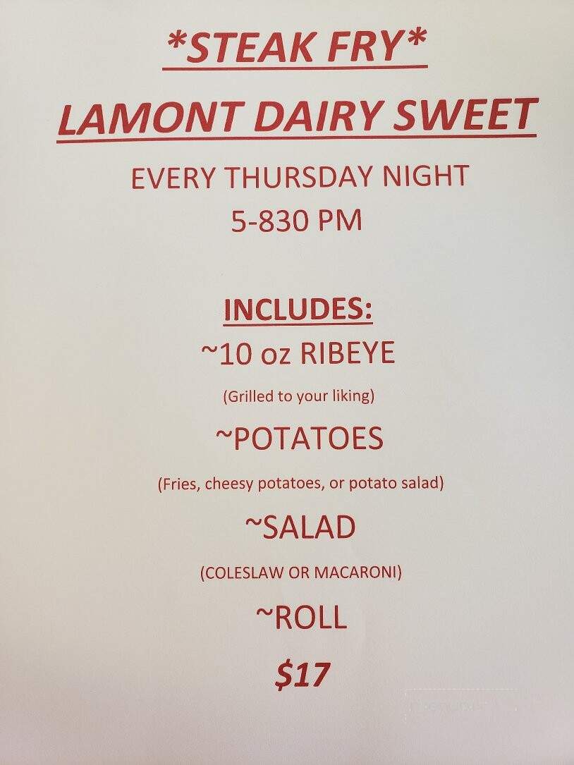 Dairy Sweet - Lamont, IA menu_pic