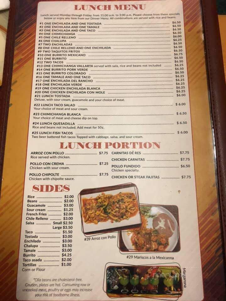Fiesta Vallarta - Waukon, IA menu_pic