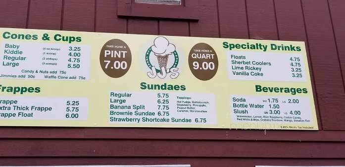 Jjs Ice Cream - Upton, MA menu_pic