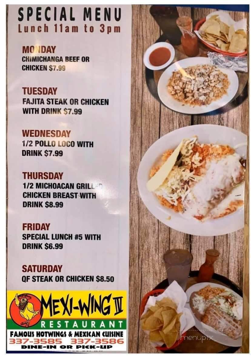 Mexi Wing IV - Sweetwater, TN menu_pic