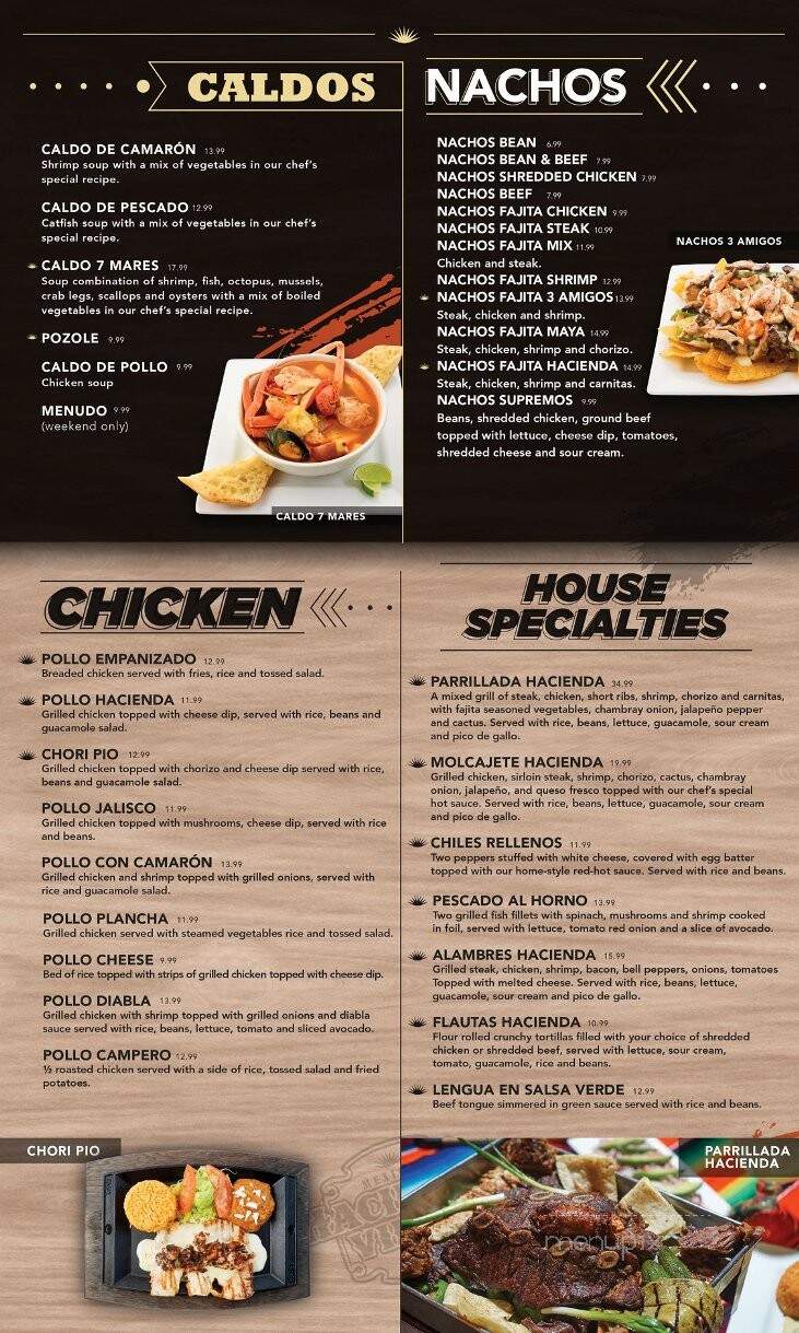Hacienda Vieja Mexican Grill - Independence, MO menu_pic