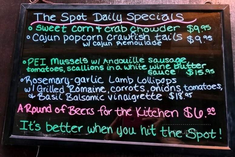 The Spot - Carolina Beach, NC menu_pic