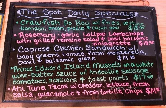 The Spot - Carolina Beach, NC menu_pic