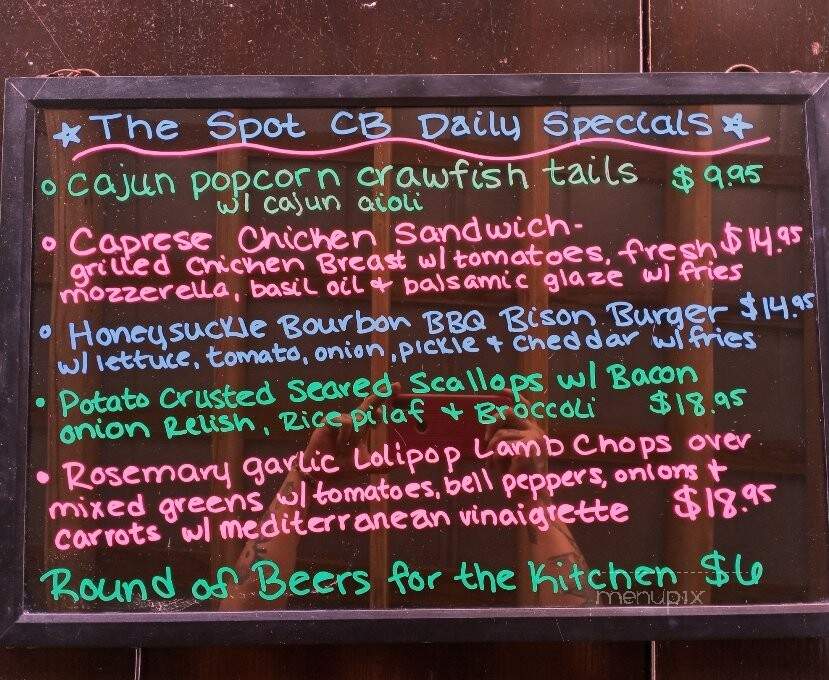 The Spot - Carolina Beach, NC menu_pic