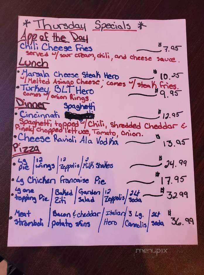 Oreganato's Pizza and Family Restaurant - Hawley, PA menu_pic