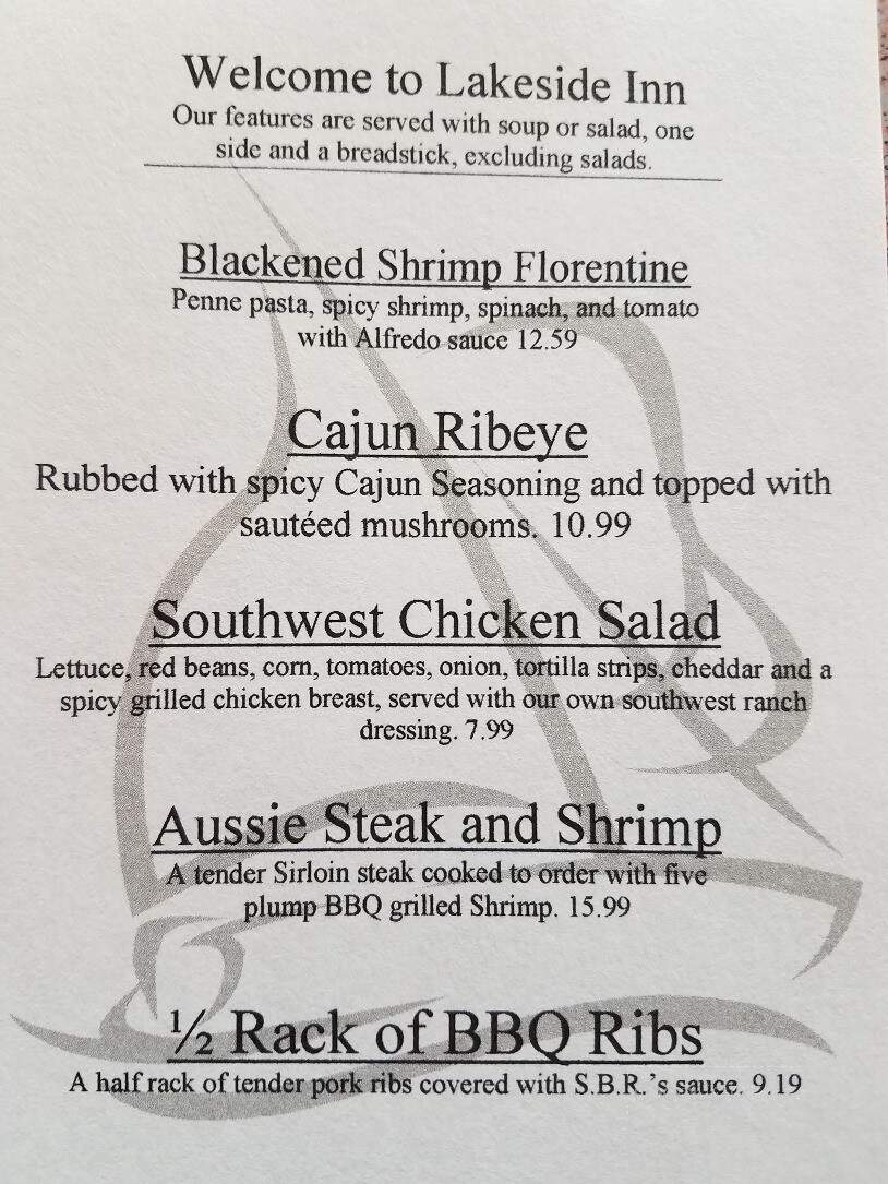 Lakeside Inn - Davis, IL menu_pic