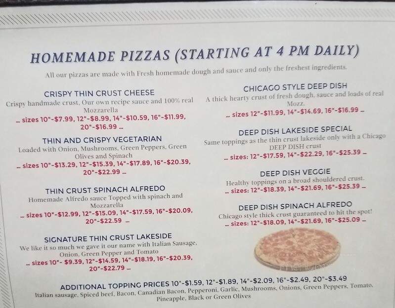 Lakeside Inn - Davis, IL menu_pic