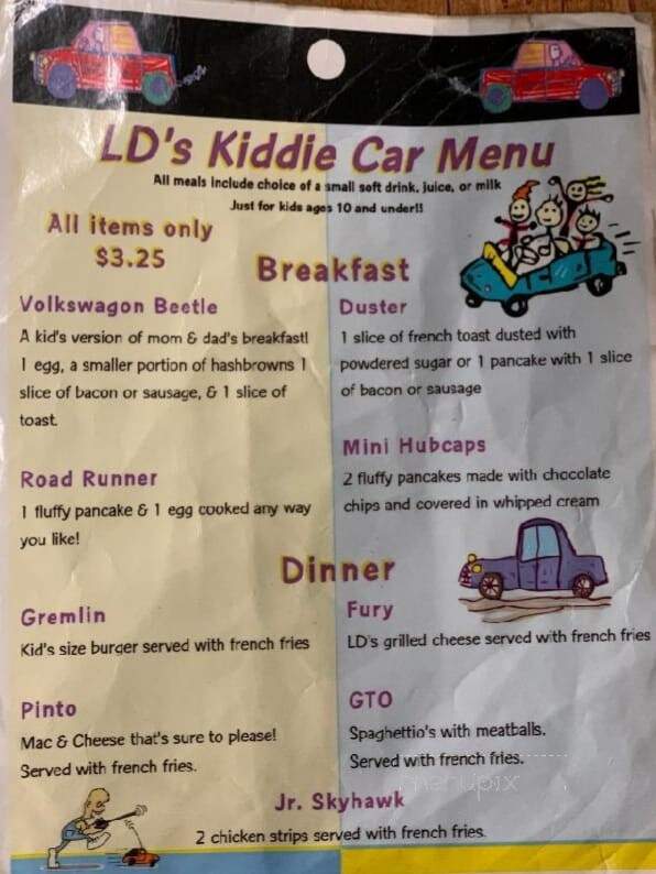 L D's Filling Station Bar - Mason City, IA menu_pic