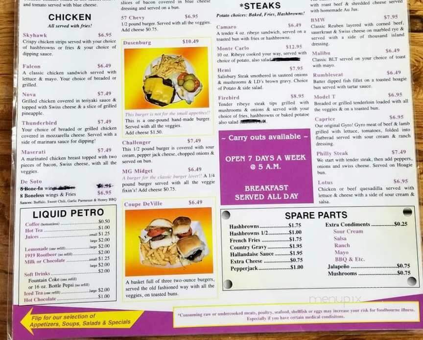 L D's Filling Station Bar - Mason City, IA menu_pic