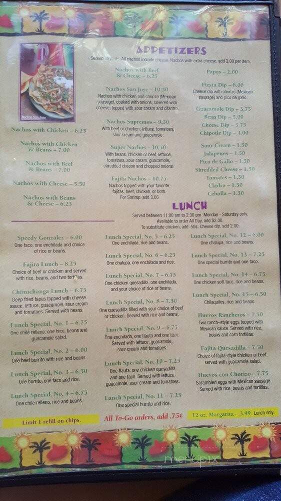 El Mariachi Mexican Restaurant - Austin, MN menu_pic