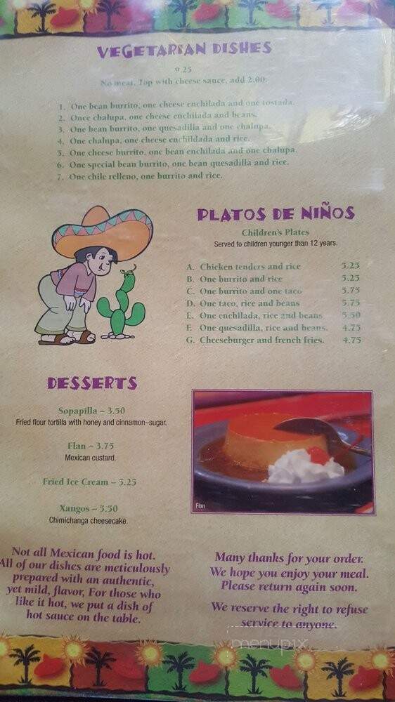 El Mariachi Mexican Restaurant - Austin, MN menu_pic